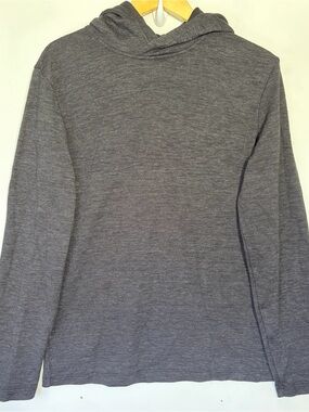 AETHER Performance Pullover Hoodie Men’s Small Charcoal Gray Lightweight